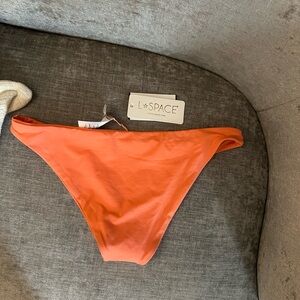 LSPACE Camacho Bikini Bottom in coral. Size small. Fun color and NWT!